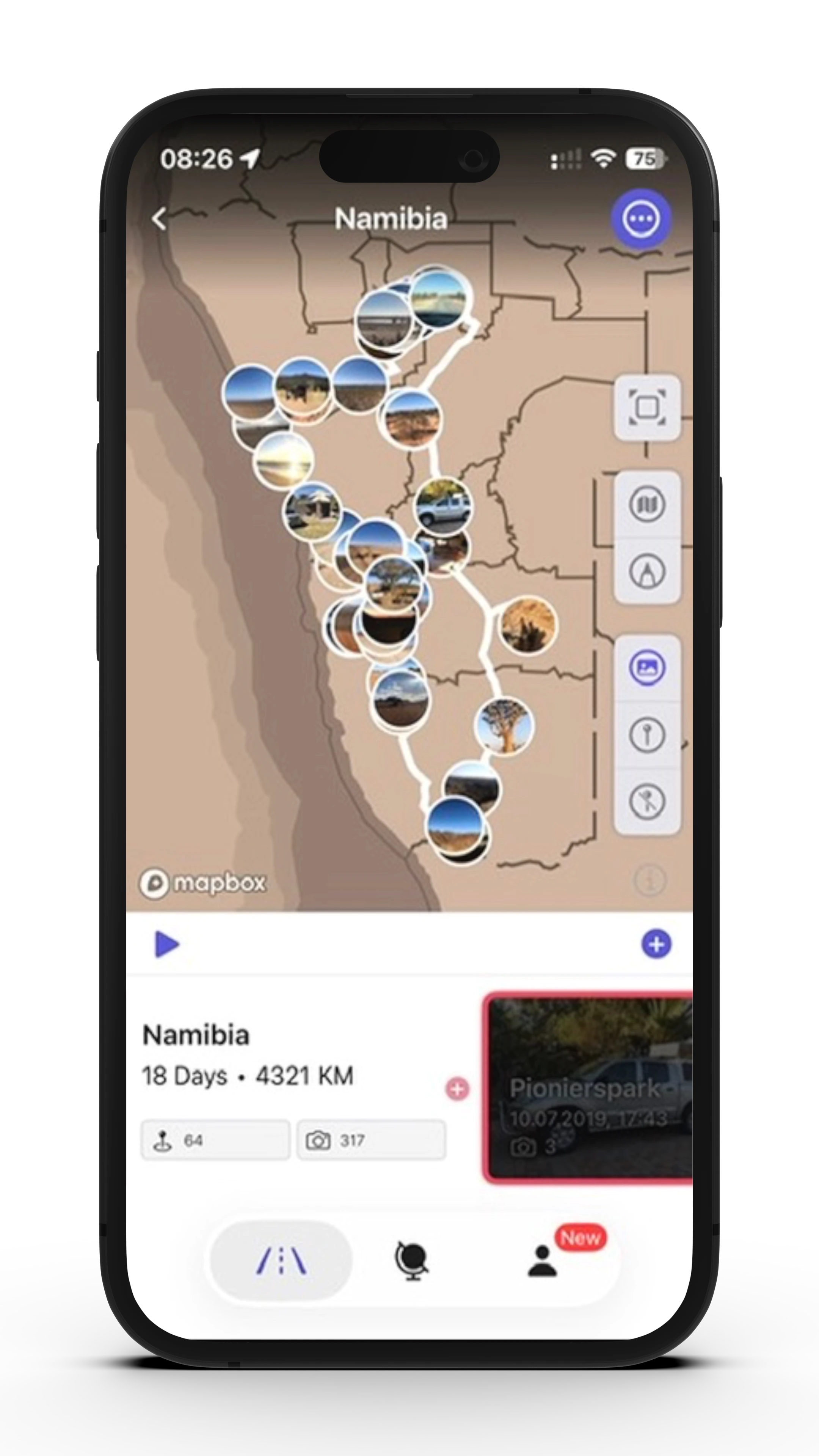 Photo Route App Screenshot 1